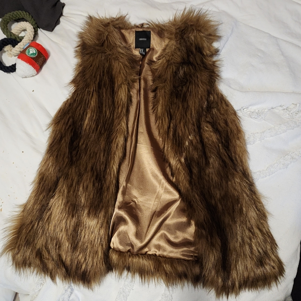 Forever 21 Brown Faux Fur Vest